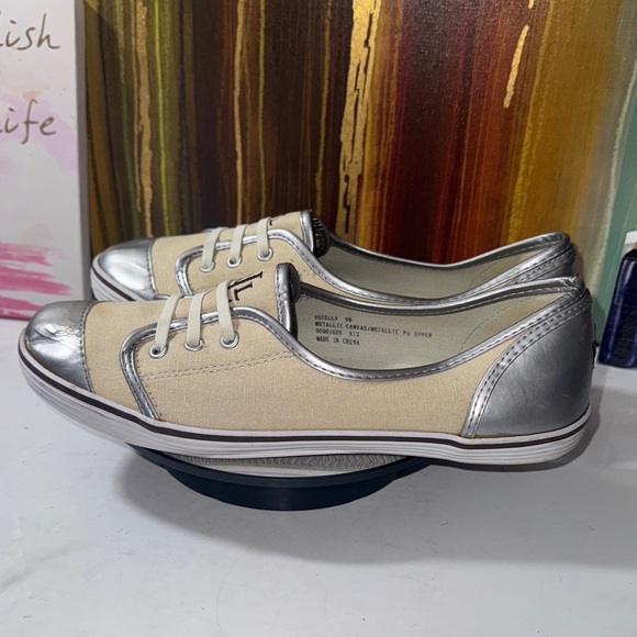 Ralph Lauren Women's Metallic Canvas Sneakers - Size 9B - Picture 4 of 10